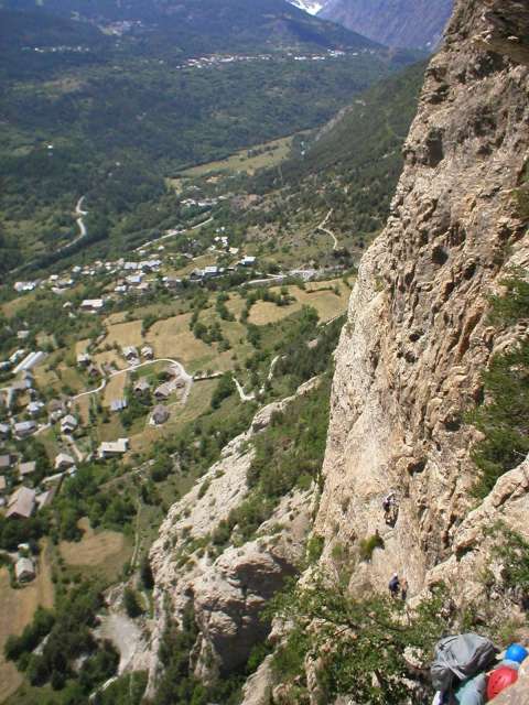 Looking down at Les Vigneux