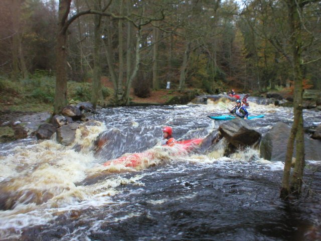 Sarah at the weir in the Mixed Team event.